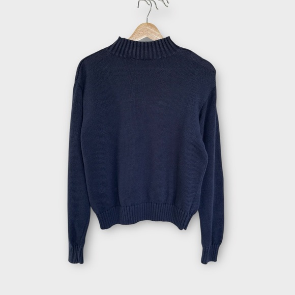 Vintage USA Europe Flag Crewneck Sweater in Navy - Picture 2 of 6